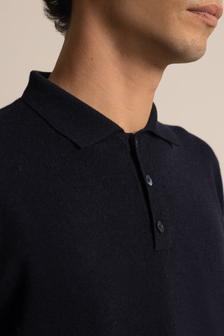 Vicuña Polo Long Sleeve | Navy Blue