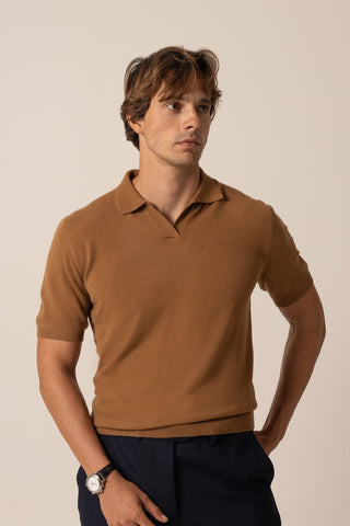 Vicuña Fine Polo Short Sleeve | Natural