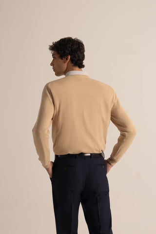 Vicuña Crew Neck Sweater | Champagne