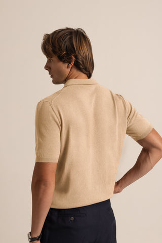 Vicuña Fine Polo Short Sleeve | Champagne