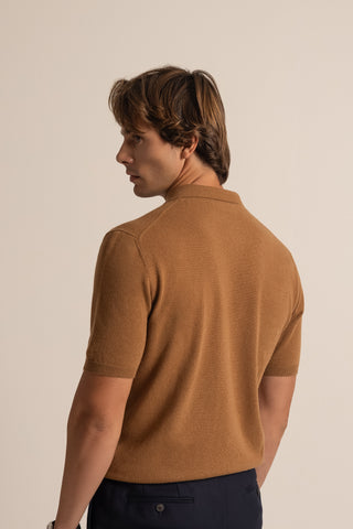 Vicuña Fine Polo Short Sleeve | Natural