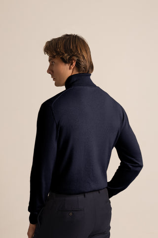 Vicuña Turtle Neck  | Navy Blue