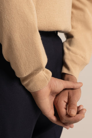 Vicuña Crew Neck Sweater | Champagne