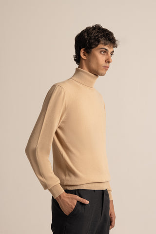 Vicuña Turtle Neck  | Champagne
